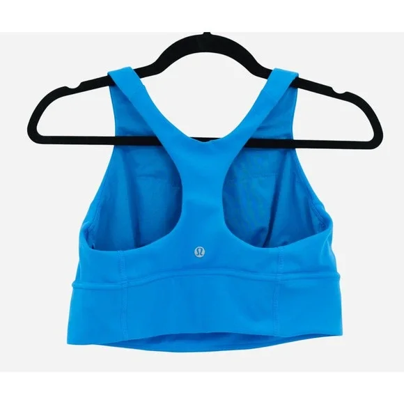 Lululemon Blue Wunder Under Longline Sports Bra size 10 - Picture 2 of 6